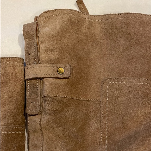 Franco Sarto Over the Knee Tan Suede Boots - Picture 9 of 15
